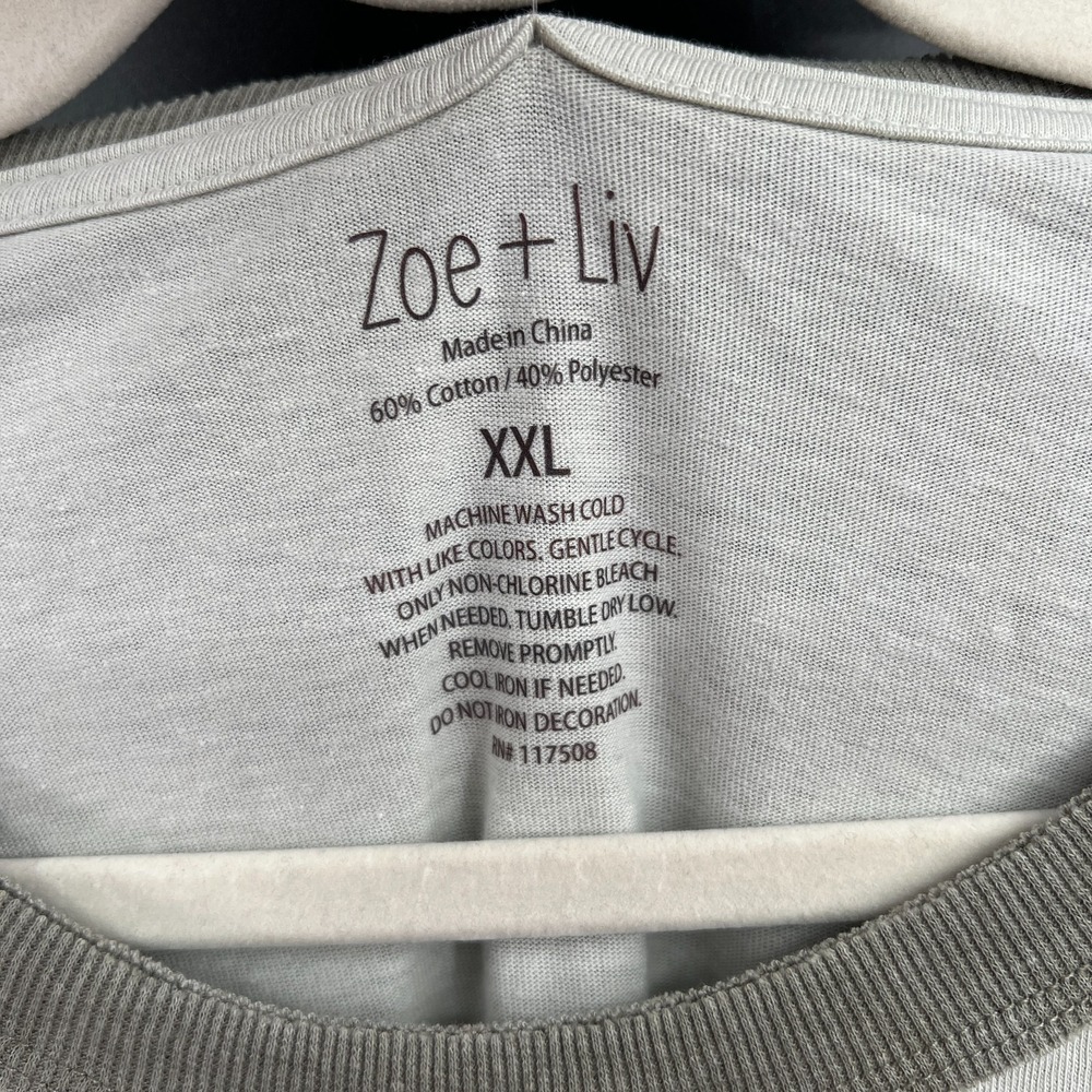 NEW zoe + Liv green ringer retro t-shirt granola girl botanical eco cottagecore - Picture 6 of 9